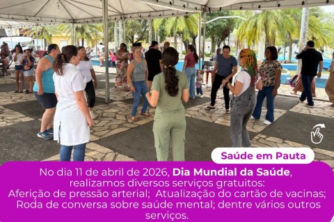 Ações do Dia Mundial da Saúde mobilizam comunidade com serviços de prevenção e orientação à população
