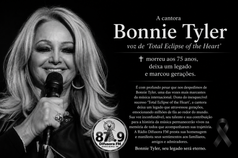 Morre Bonnie Tyler, intérprete de "Total Eclipse of the Heart",